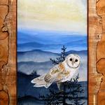 Barn Owl at Dusk with Puzzle Frame
Walnut Burl and Walnut Slices
Frame is app 6"